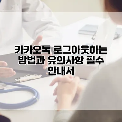 카카오톡 로그아웃하는 방법과 유의사항: 필수 안내서
